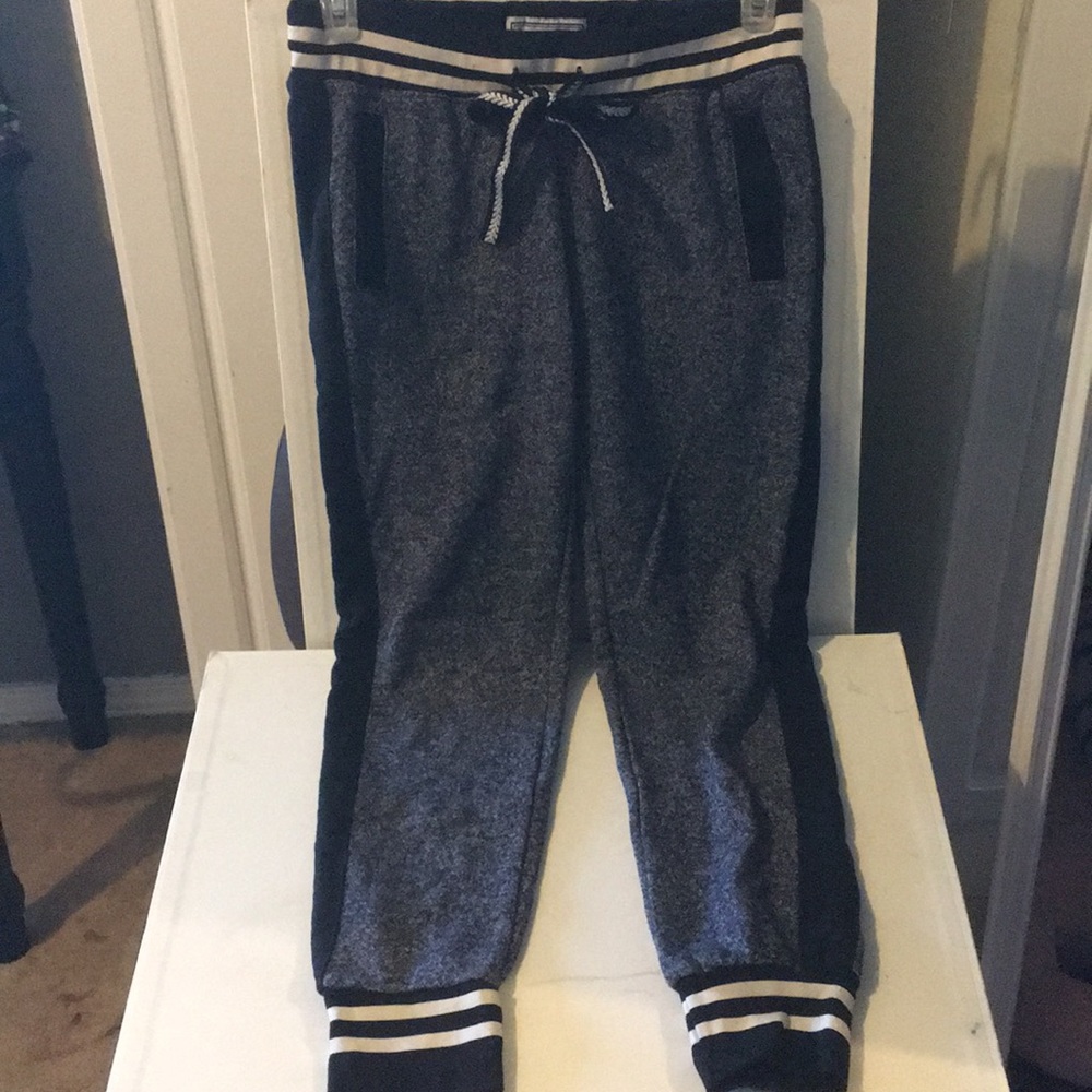Black and white joggers
